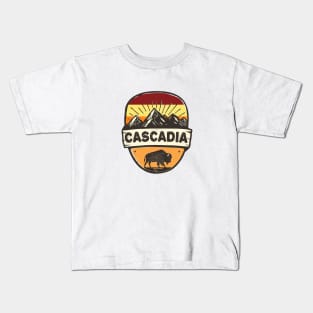 Cascadia Oregon Washington British Columbia Vancouver Seattle Portland Kids T-Shirt